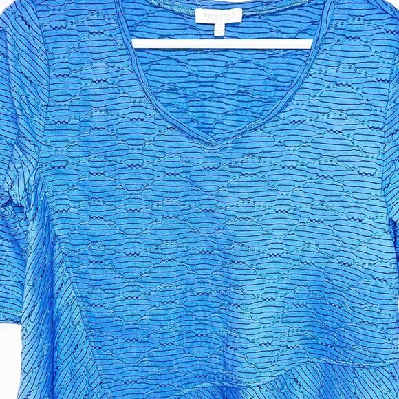 *Host Pick*NWT Habitat H58008 Cotton Swing Short Sleeve Top Womens Sz S/M - Picture 8 of 10